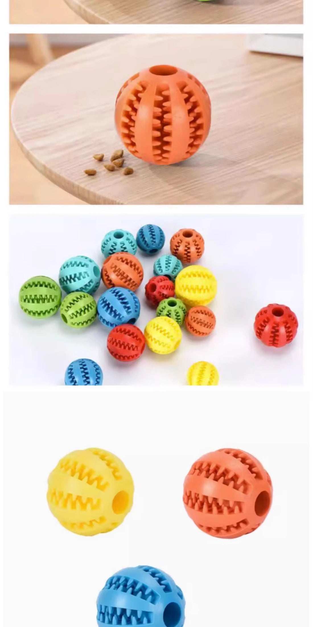 Dog Treat Toy Ball Dog Tooth Cleaning Toy Interactive Dog Toys Treat Dispensing Ball Dental Care Toy Cognitive dog toy Chew Toys