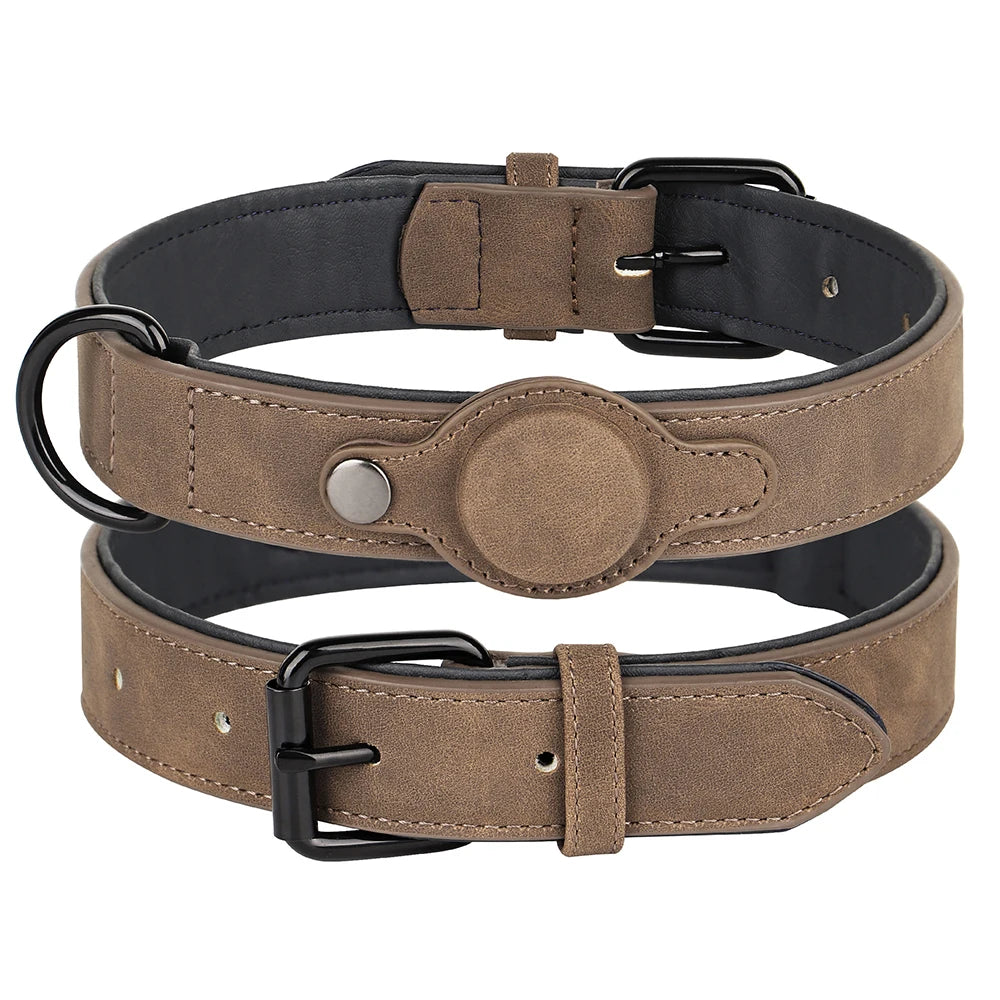 Dog Collar High Quality PU Leather Pet Collars Anti-lost Tag Collar Adjustable for Small Medium Dogs Chihuahua Pug  Accessories