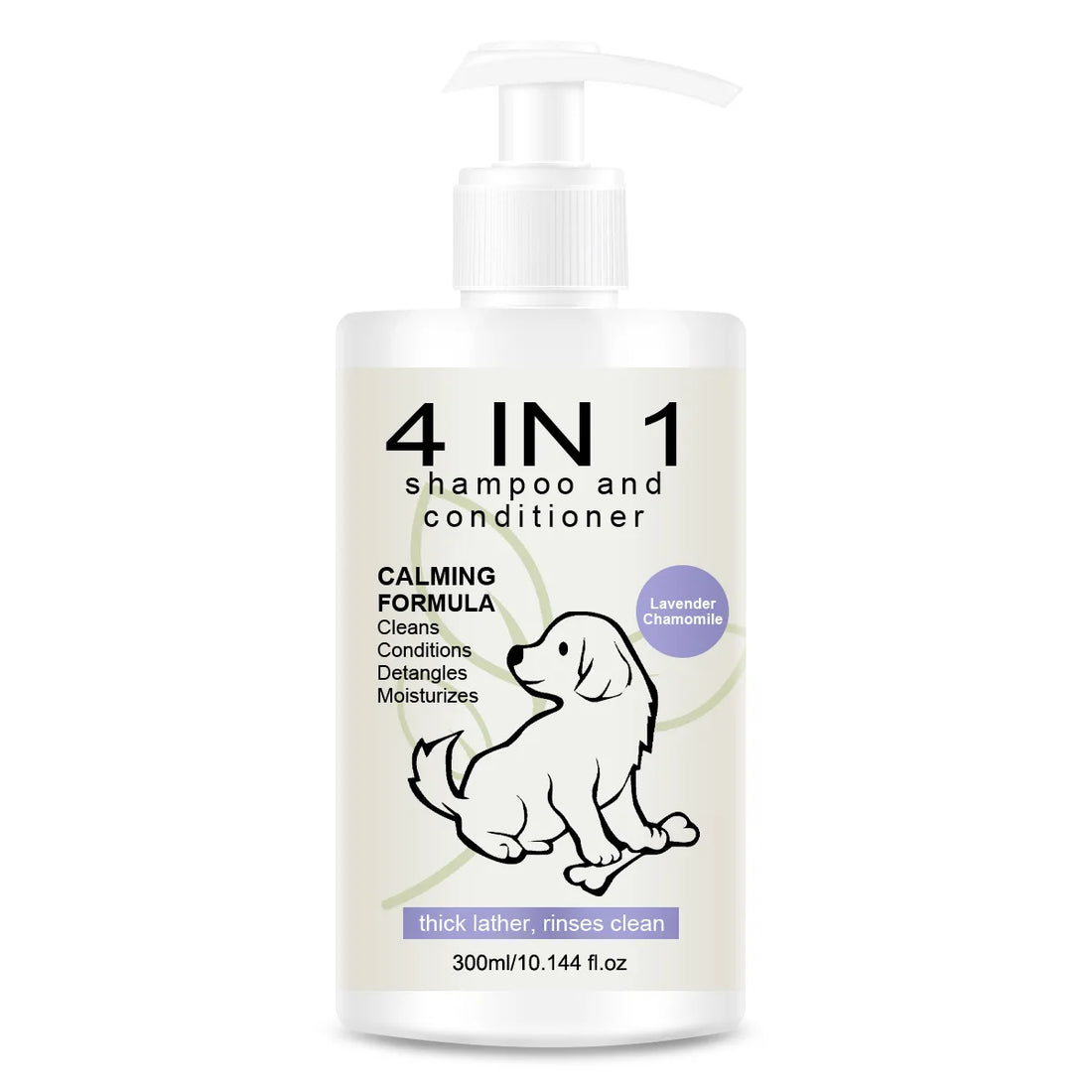 4 in 1 Pet Shampoo and Conditioner Special Shampoo for Dogs and Cats Keep Pets Clean and Fragrant to Prevent Hair Loss