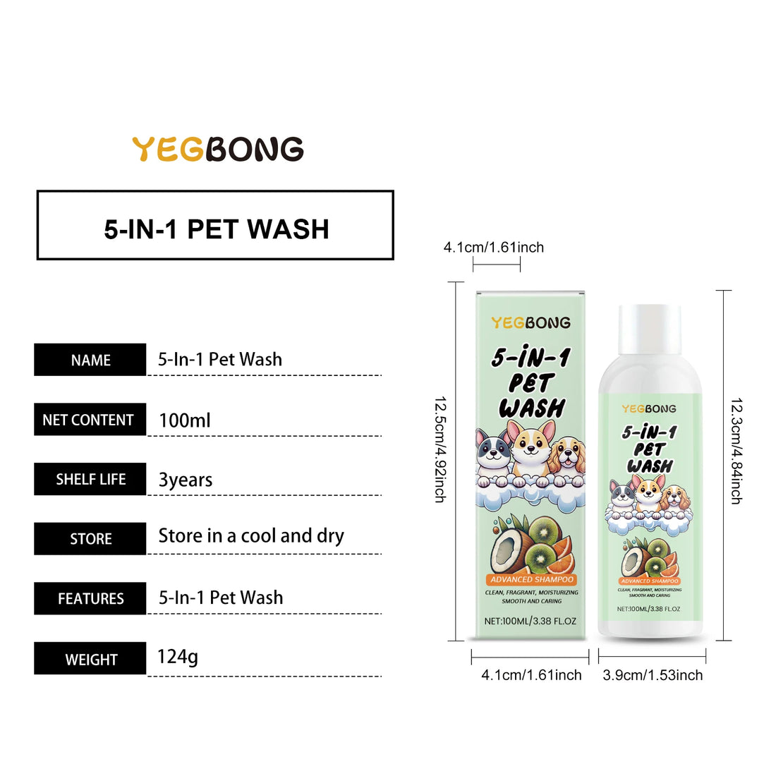 Coconut Scent Dog Shampoo Cleansing Moisturizing Pet Deodorizing with Long-Lasting Fragrance Soft Smooth Shiny Coat GroomingCare
