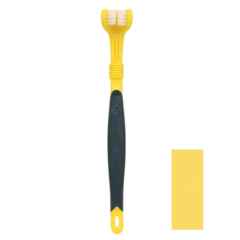 3-Sided Pet  Dog Toothbrush Plastic Toothbrush Removing Bad Breath Tartar Cleaning Mouth Pet Dental Care Cat Cleaning Mouth New