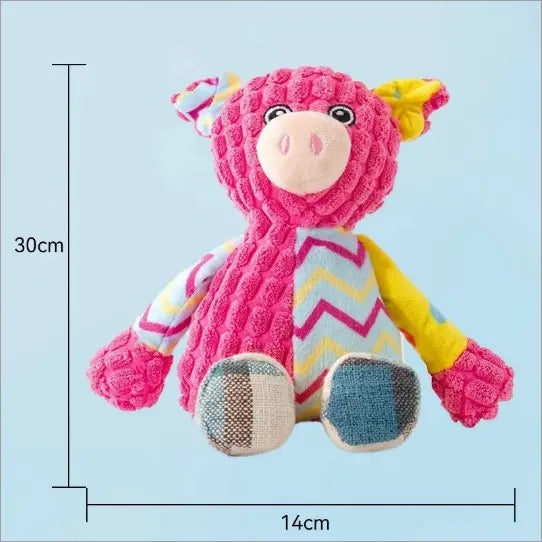 Cute Fox Elephant Plush Dog Toy Bite Resistant Interactive Squeaky Chew Toy for Dogs Teeth Cleaning Sounding Pet Chew Doll113