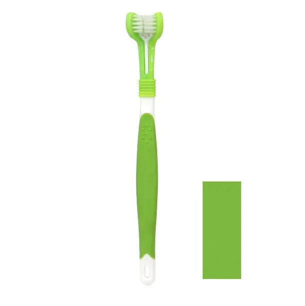 3-Sided Pet  Dog Toothbrush Plastic Toothbrush Removing Bad Breath Tartar Cleaning Mouth Pet Dental Care Cat Cleaning Mouth New