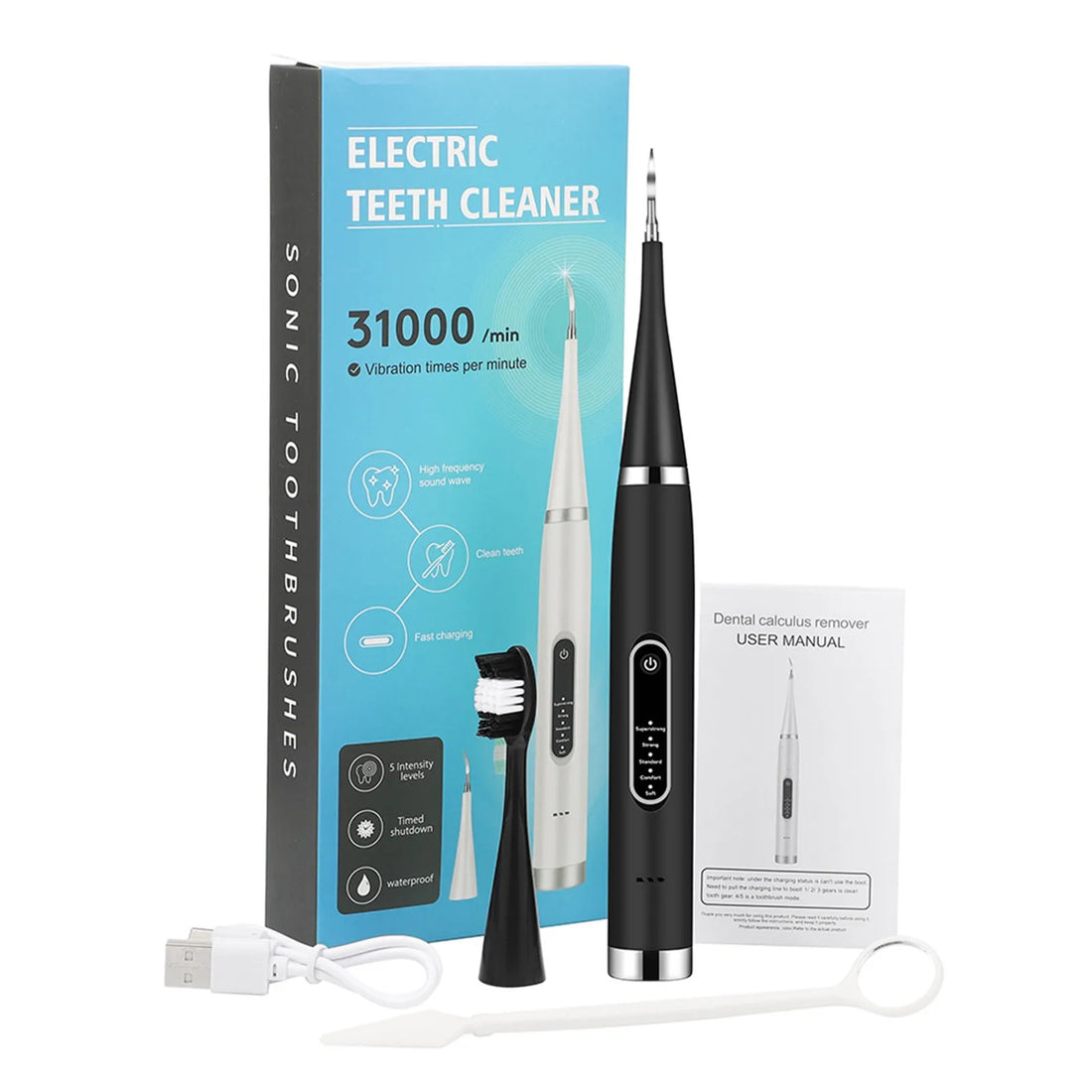 Ultrasonic Portable Electric Dog Toothbrush Professional Plaque Calculus Removal Teeth Whitening For Pet Dental Care Cleaner