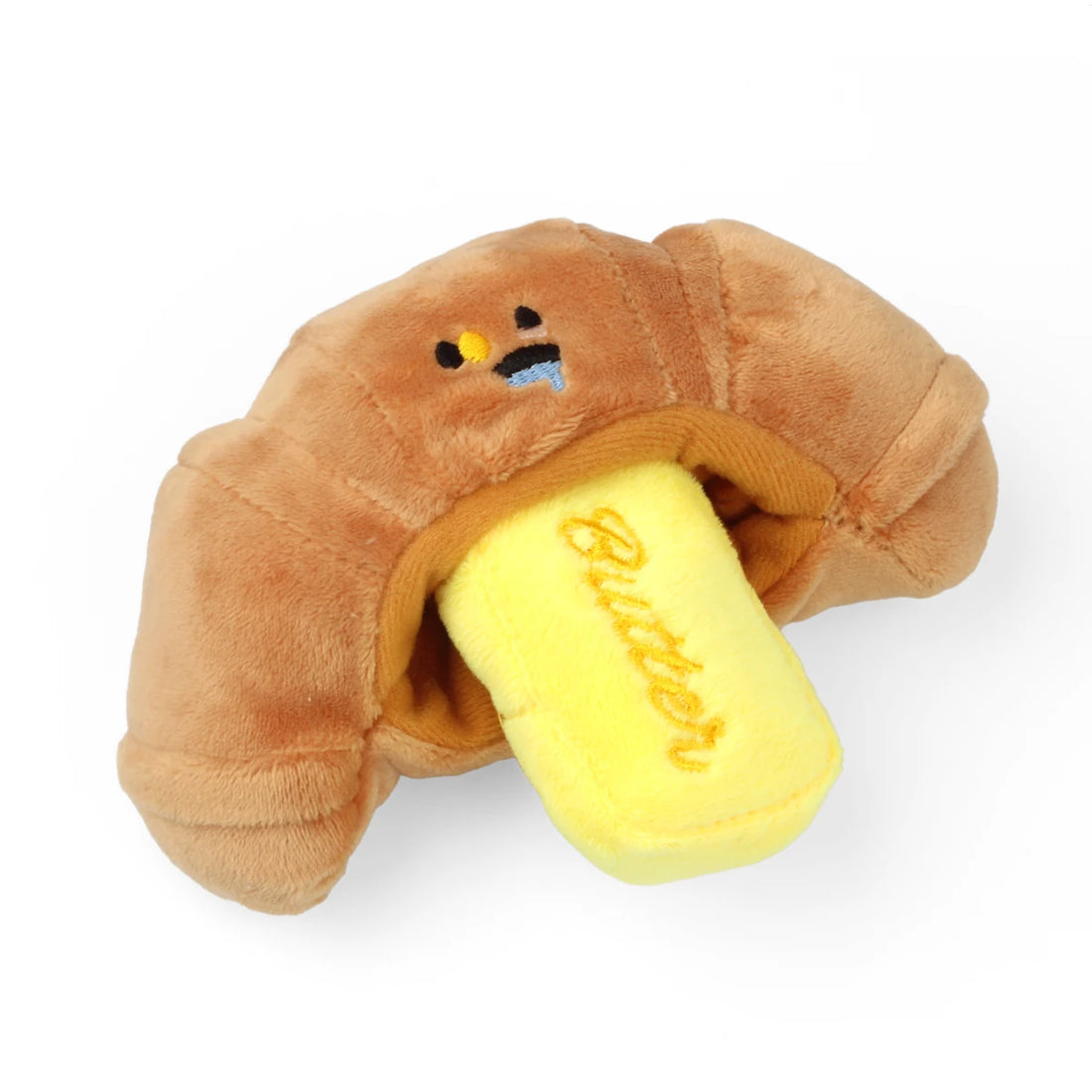 Croissant Toy For Pet Dogs Plush Relieve Boredom Dog Toys Chew Cleaning Teeth Breed Puppy Aggressive Chewers Puppy Player