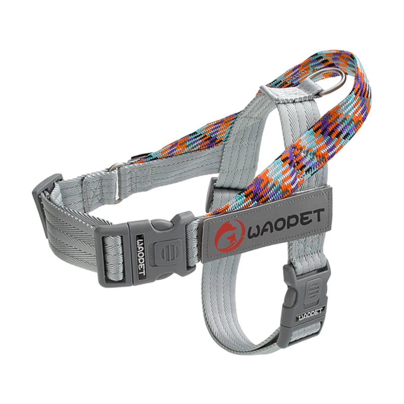 Walking Dog Harnesses For Heavy Medium Large Dogs Creative Design Flat Rope Durable Nylon Dog Rope No Pull Harness Pet Supplies