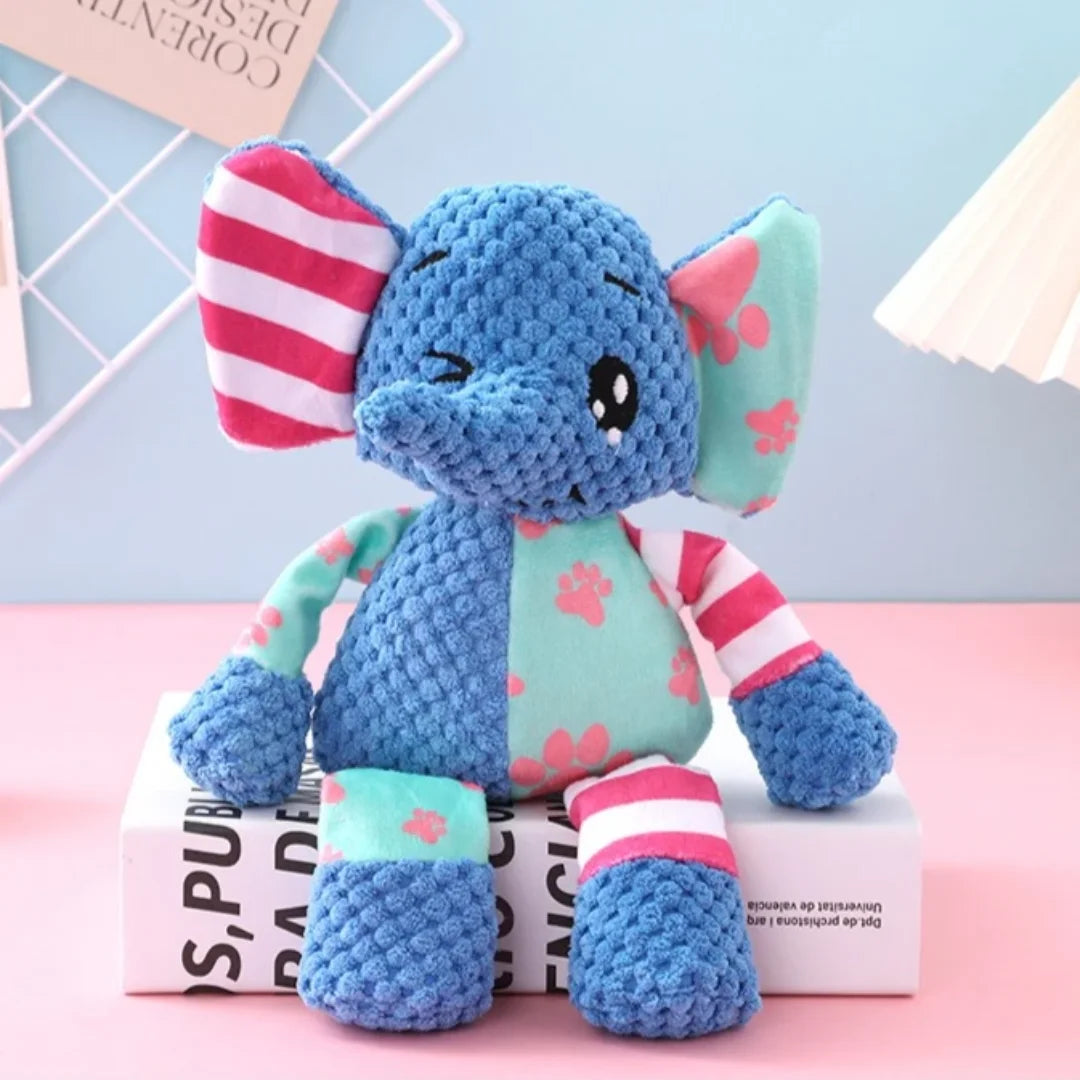 Cute Fox Elephant Plush Dog Toy Bite Resistant Interactive Squeaky Chew Toy for Dogs Teeth Cleaning Sounding Pet Chew Doll113