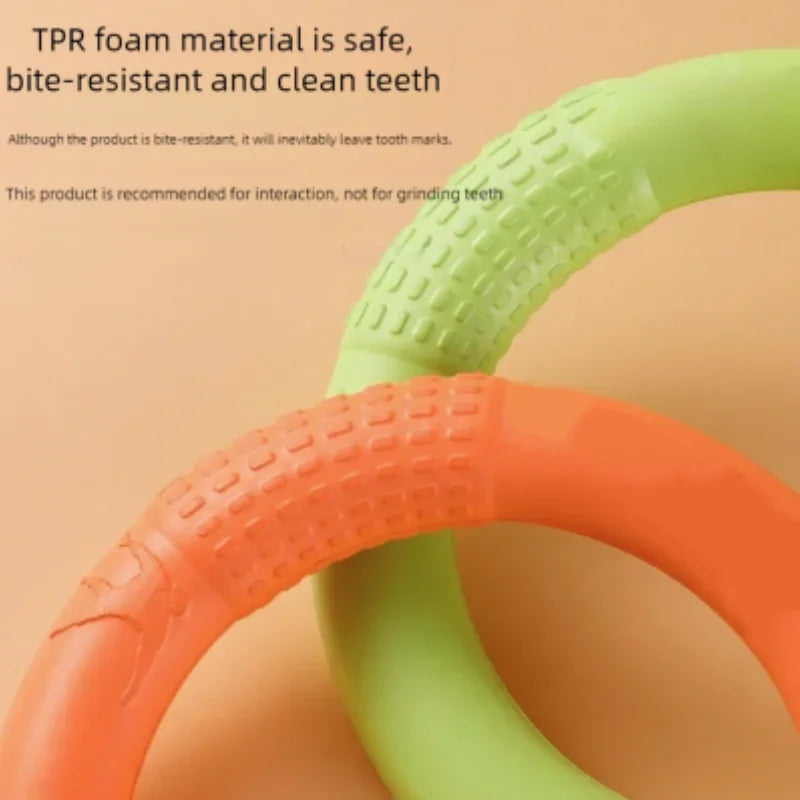 Dog Ring Toys Indestructible Chewing Flying Floating Training Tools Fetch for Small Medium Large Dogs Throwing Catching Flying