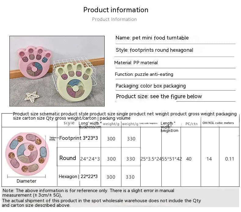 Dog Toys Puzzle Slow Feeder Interactive Increase Puppy IQ Food Dispenser Slowly Eating NonSlip Bowl Pet Cat Dogs Training Game