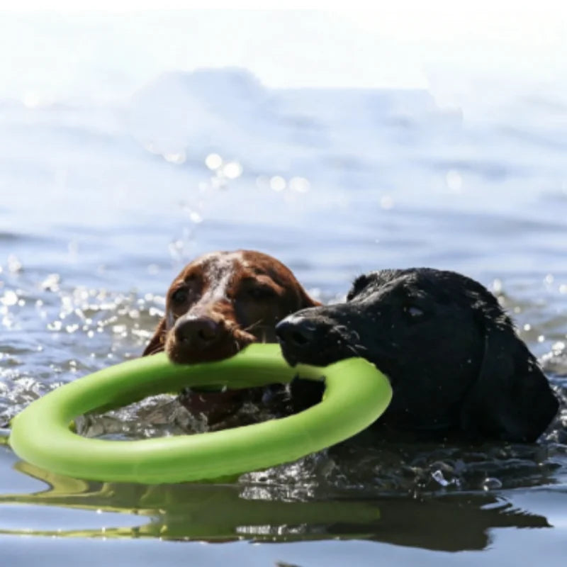 Dog Ring Toys Indestructible Chewing Flying Floating Training Tools Fetch for Small Medium Large Dogs Throwing Catching Flying