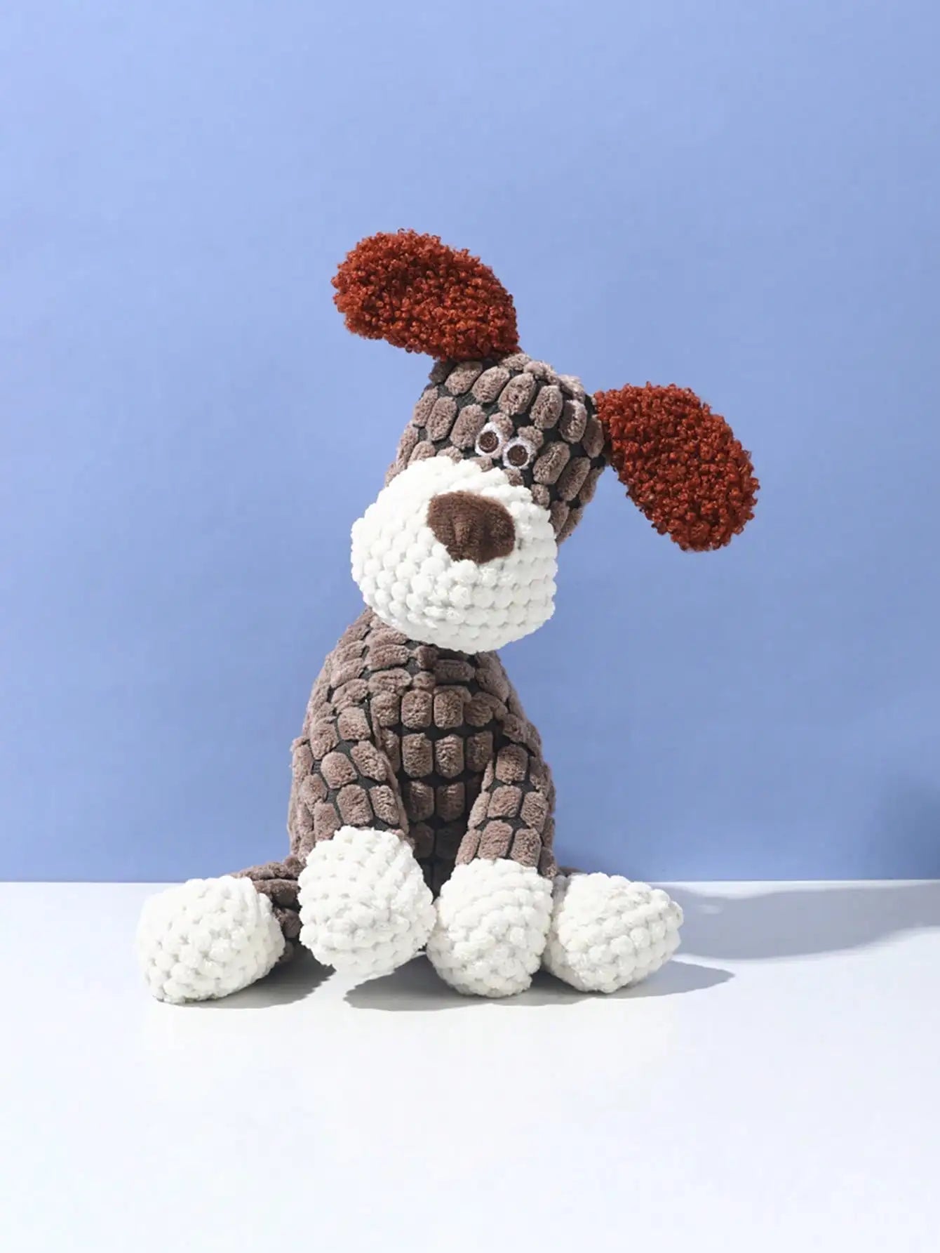 Fun Pet Dog Toy - Donkey-Shaped Corduroy Chew Toy, Squeaky Plush Donkey Toy for Puppies, Suitable for Cats and Dogs to Play, Helps Dogs Play and Expend Energy, Promotes Teeth Cleaning and Oral Health, Suitable for Small and M