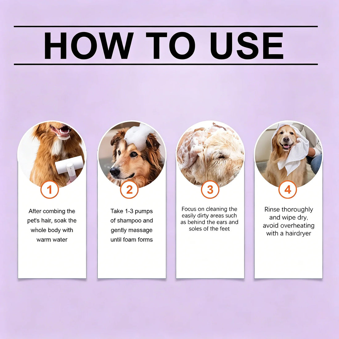 Coconut Scent Dog Shampoo Cleansing Moisturizing Pet Deodorizing with Long-Lasting Fragrance Soft Smooth Shiny Coat GroomingCare
