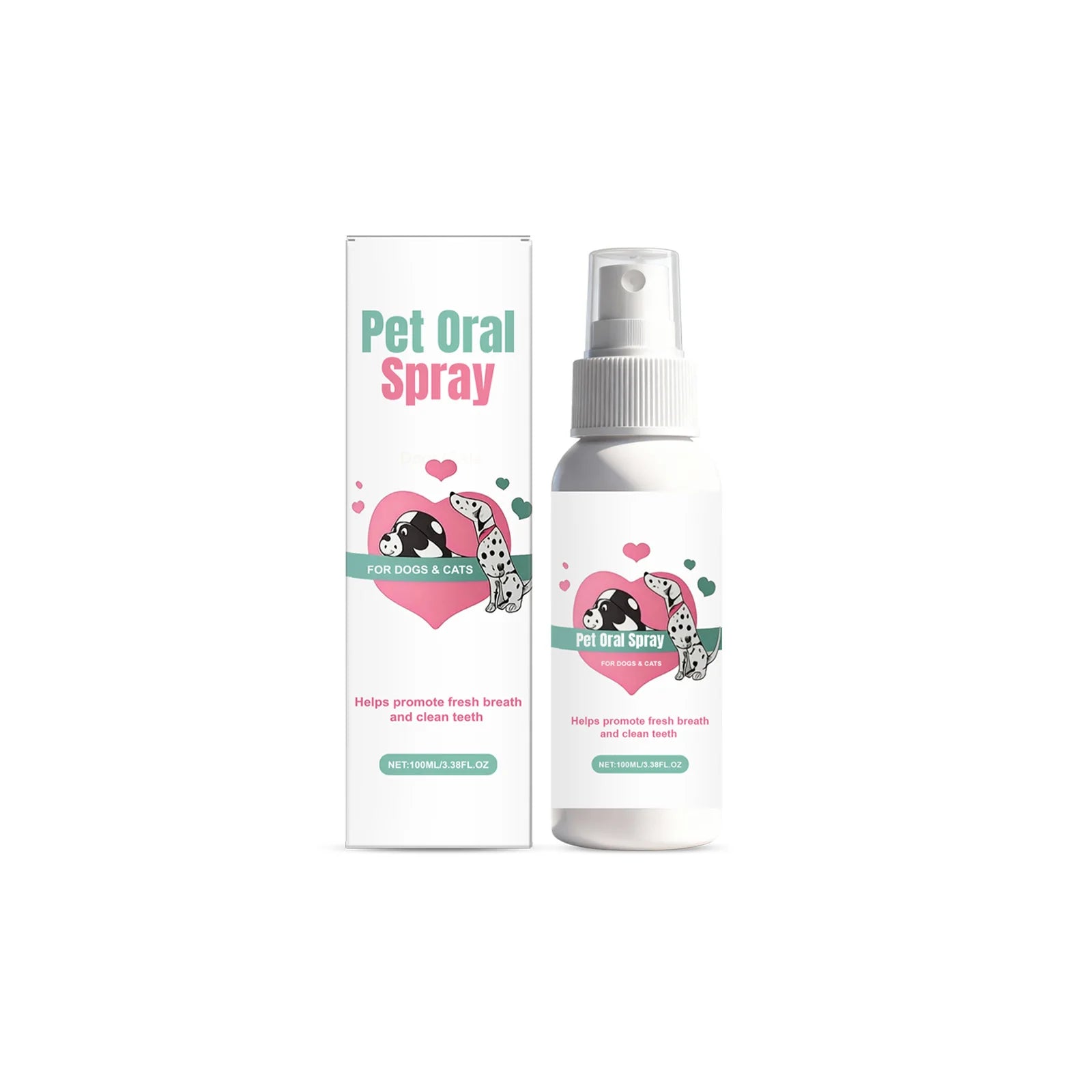 Pet Oral Spray for Dogs & Cats – Teeth Cleaning Deodorant, Removes Plaque & Tartar Freshens Breath Daily Dental Care Spray 100ml