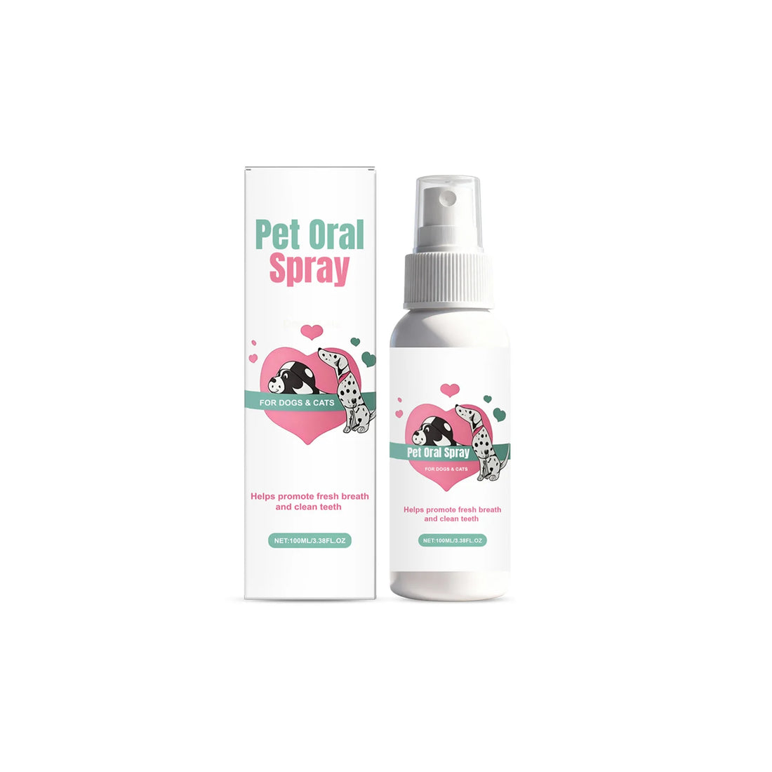 Pet Oral Spray for Dogs & Cats – Teeth Cleaning Deodorant, Removes Plaque & Tartar Freshens Breath Daily Dental Care Spray 100ml