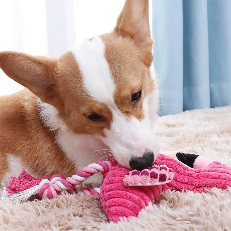 Animal Shape Squeaky Toys Plush Dog Toy Cute Bite Resistant Corduroy Dog Toys for Small Large Dogs Puppy Accessories Pet Product