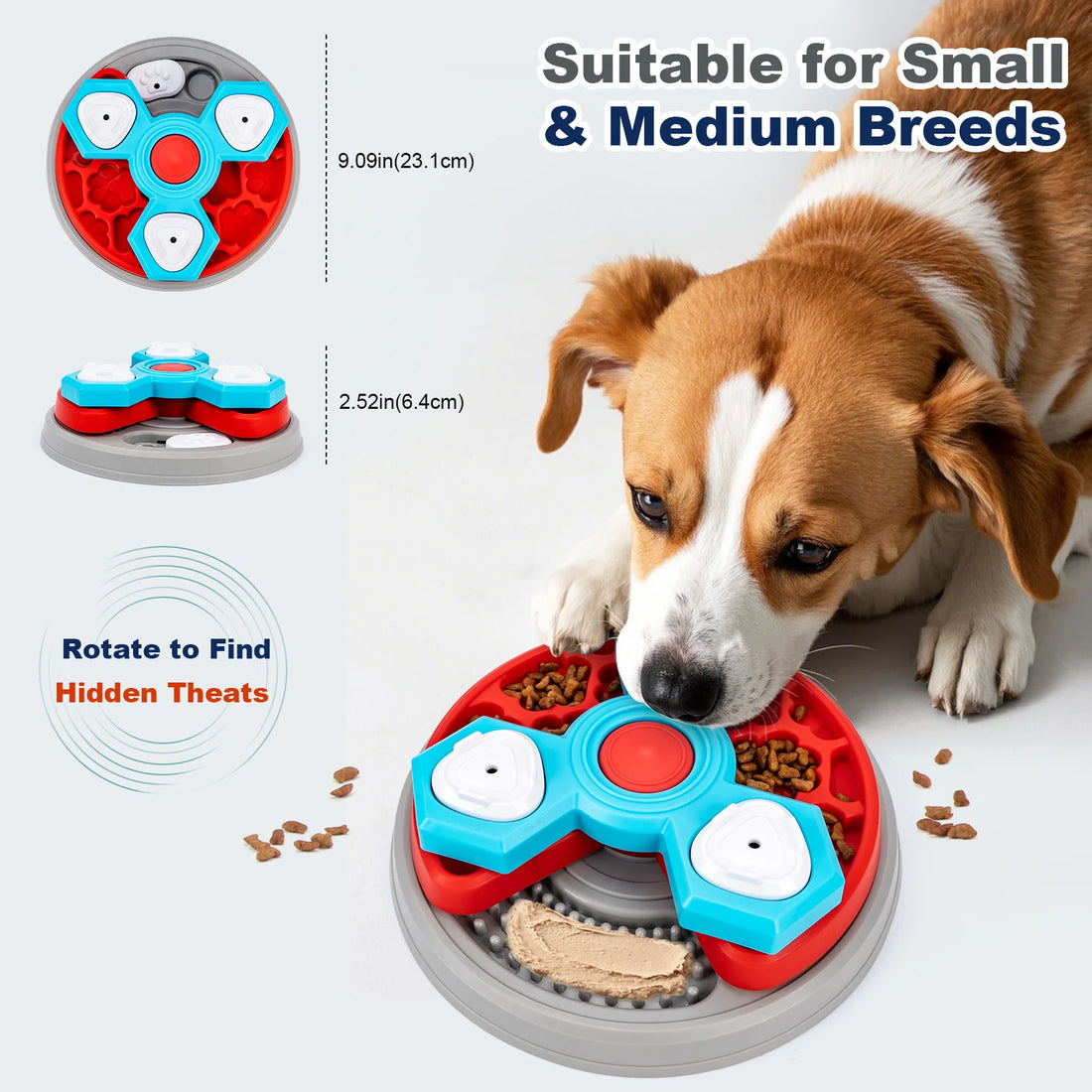 2-Layers Dog Puzzle Toys Slow Feeder Food Dispenser Interactive Increase Puppy IQ Anti-Choking Tableware Dog Licking Plates