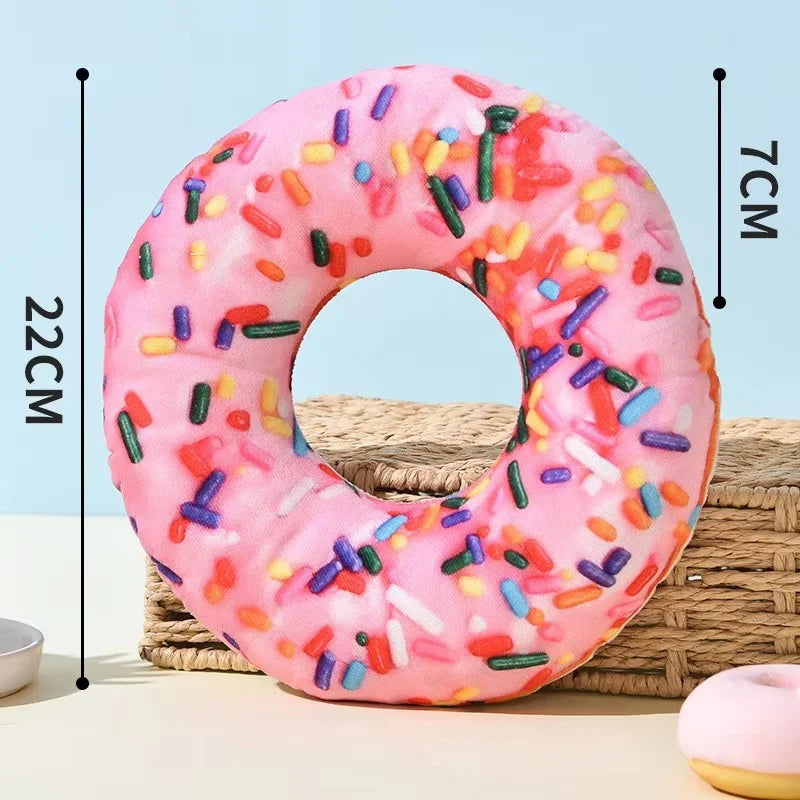 Eco-Friendly Durable Plush Pizza Pet Toy Interactive Chew Teeth Training Toy With BB Sound For Dogs And Cats Puppy Kitten