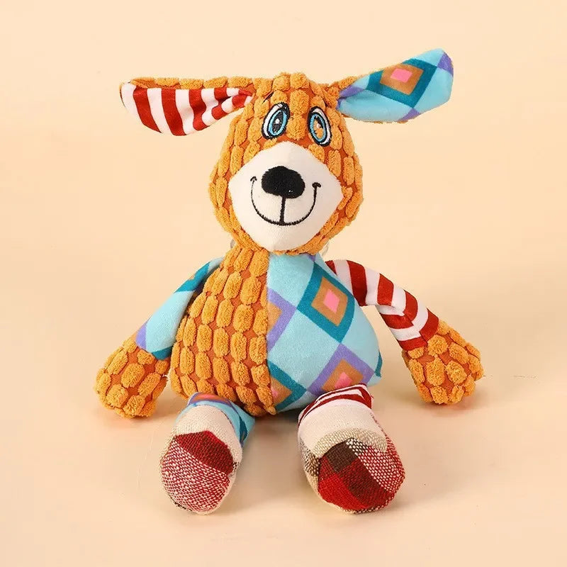 Cute Fox Elephant Plush Dog Toy Bite Resistant Interactive Squeaky Chew Toy for Dogs Teeth Cleaning Sounding Pet Chew Doll113