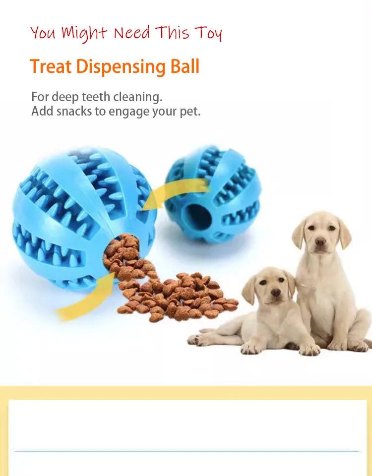 Dog Treat Toy Ball Dog Tooth Cleaning Toy Interactive Dog Toys Treat Dispensing Ball Dental Care Toy Cognitive dog toy Chew Toys
