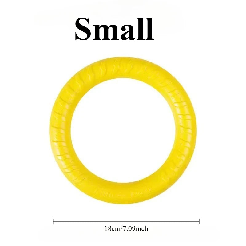 Dog Ring Toys Indestructible Chewing Flying Floating Training Tools Fetch for Small Medium Large Dogs Throwing Catching Flying