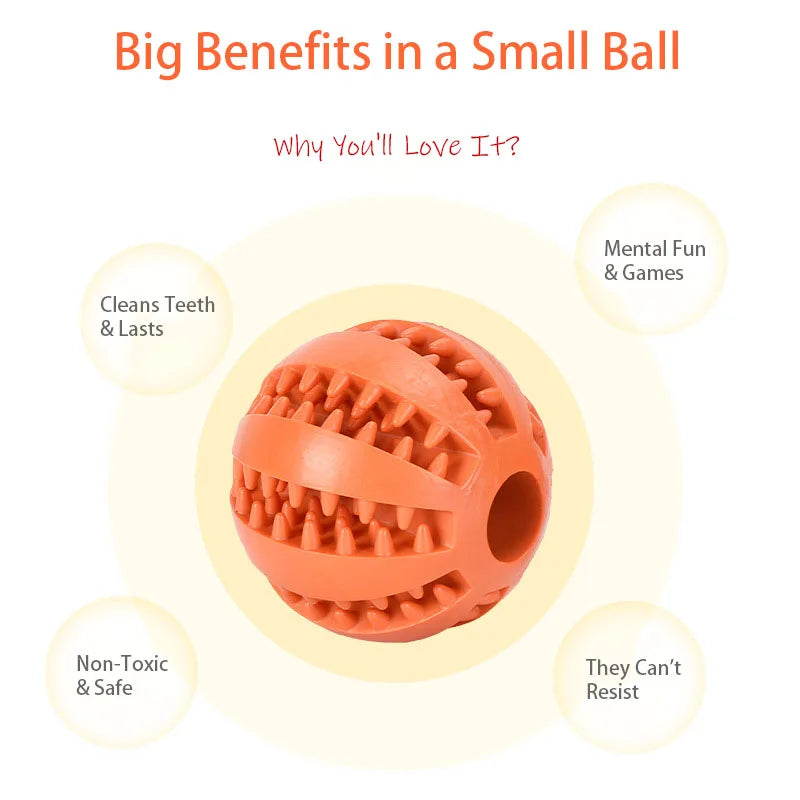Dog Treat Toy Ball Dog Tooth Cleaning Toy Interactive Dog Toys Treat Dispensing Ball Dental Care Toy Cognitive dog toy Chew Toys