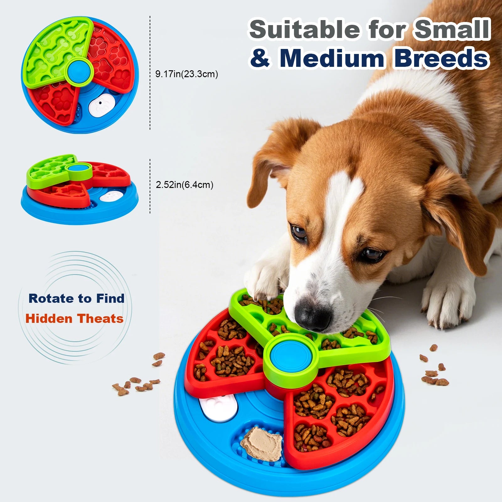 2-Layers Dog Puzzle Toys Slow Feeder Food Dispenser Interactive Increase Puppy IQ Anti-Choking Tableware Dog Licking Plates
