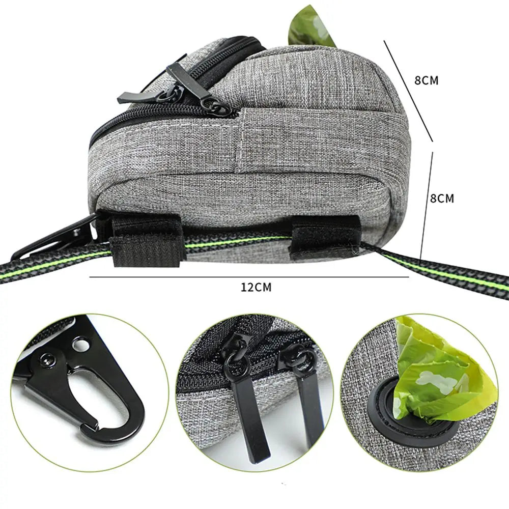 Pet Dog Treat Pouch Portable Multifunction Dog Training Bag Outdoor Travel Dog Poop Bag Dispenser Durable Pet Accessories
