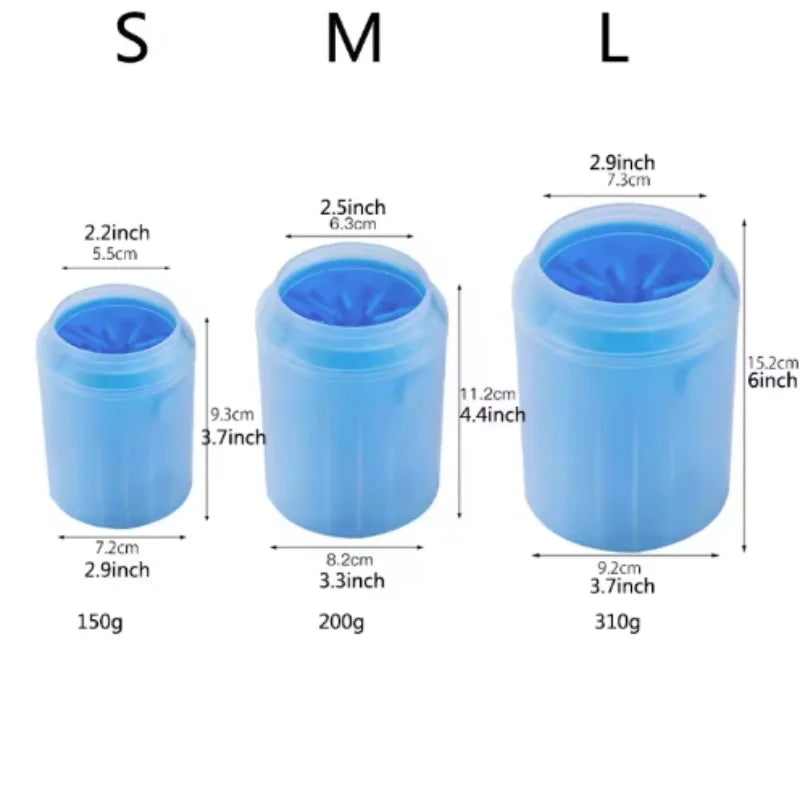 Portable Pet Paw Cleaner Soft Silicone Foot Washer with Cleaning Brush Dog Towel Bucket - Efficient Pet Cleaning Supplies