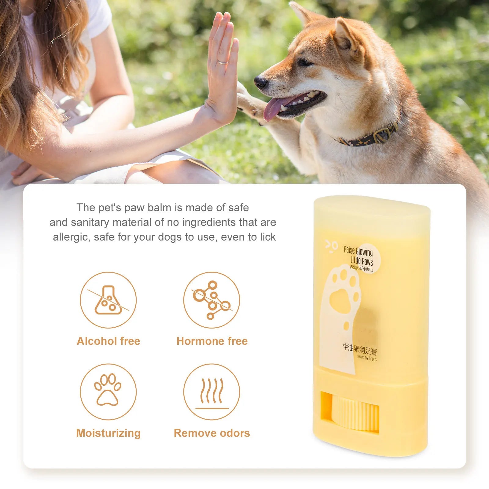 Dog Paw Balm Professional Pet Paw Cream for Cracked Paws Nose Mouth Portable Moisturizer for Dogs Cats Dog Foot Moisturizer