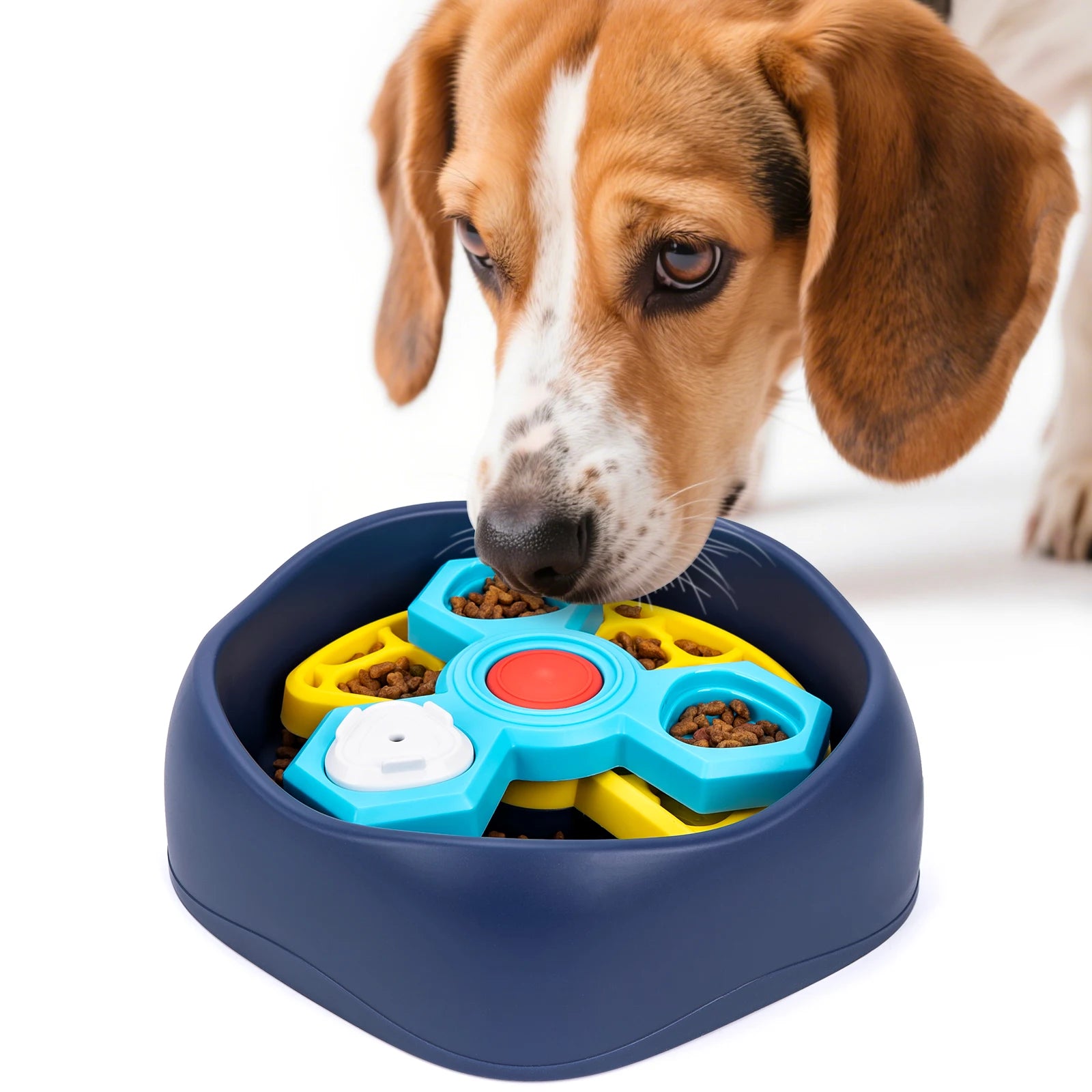 2-Layers Dog Puzzle Toys Slow Feeder Food Dispenser Interactive Increase Puppy IQ Anti-Choking Tableware Dog Licking Plates