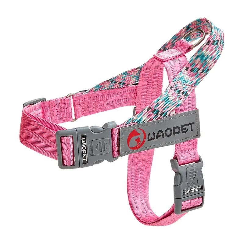 Walking Dog Harnesses For Heavy Medium Large Dogs Creative Design Flat Rope Durable Nylon Dog Rope No Pull Harness Pet Supplies