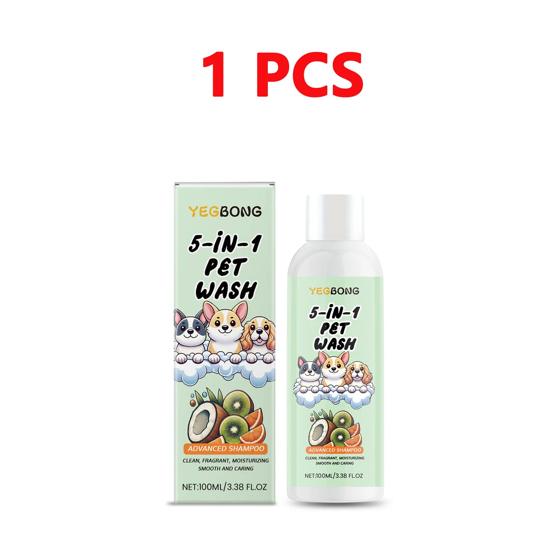 Coconut Scent Dog Shampoo Cleansing Moisturizing Pet Deodorizing with Long-Lasting Fragrance Soft Smooth Shiny Coat GroomingCare