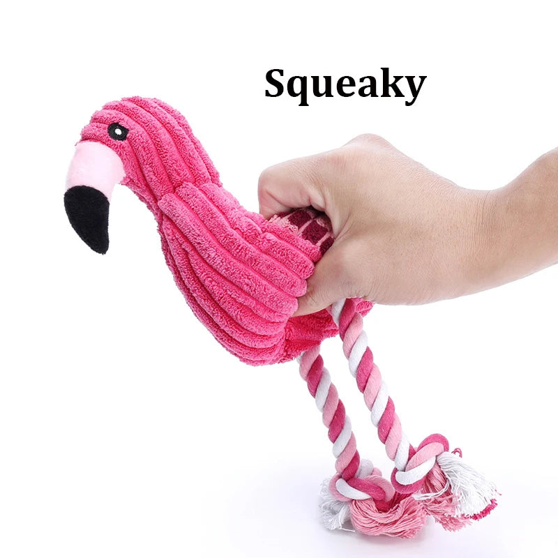 Animal Shape Squeaky Toys Plush Dog Toy Cute Bite Resistant Corduroy Dog Toys for Small Large Dogs Puppy Accessories Pet Product