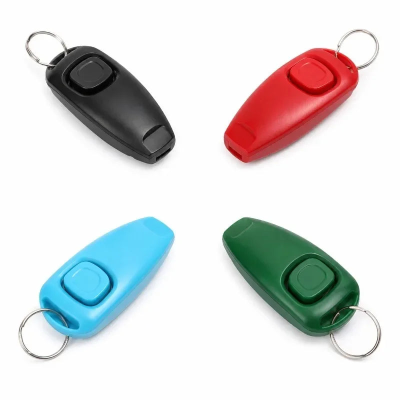 Pet Dog Training Clicker Whistle 2 in 1 with Wrist Strap Puppy Recall Obedience Tool for Outdoor Walking Command Training Signal