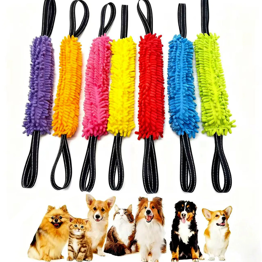 Dog Tug Toy Durable Rope Chew Toy Interactive Training Toy Pet Dental Cleaning Toy for Small Medium Dogs Puppy Pet Supplies