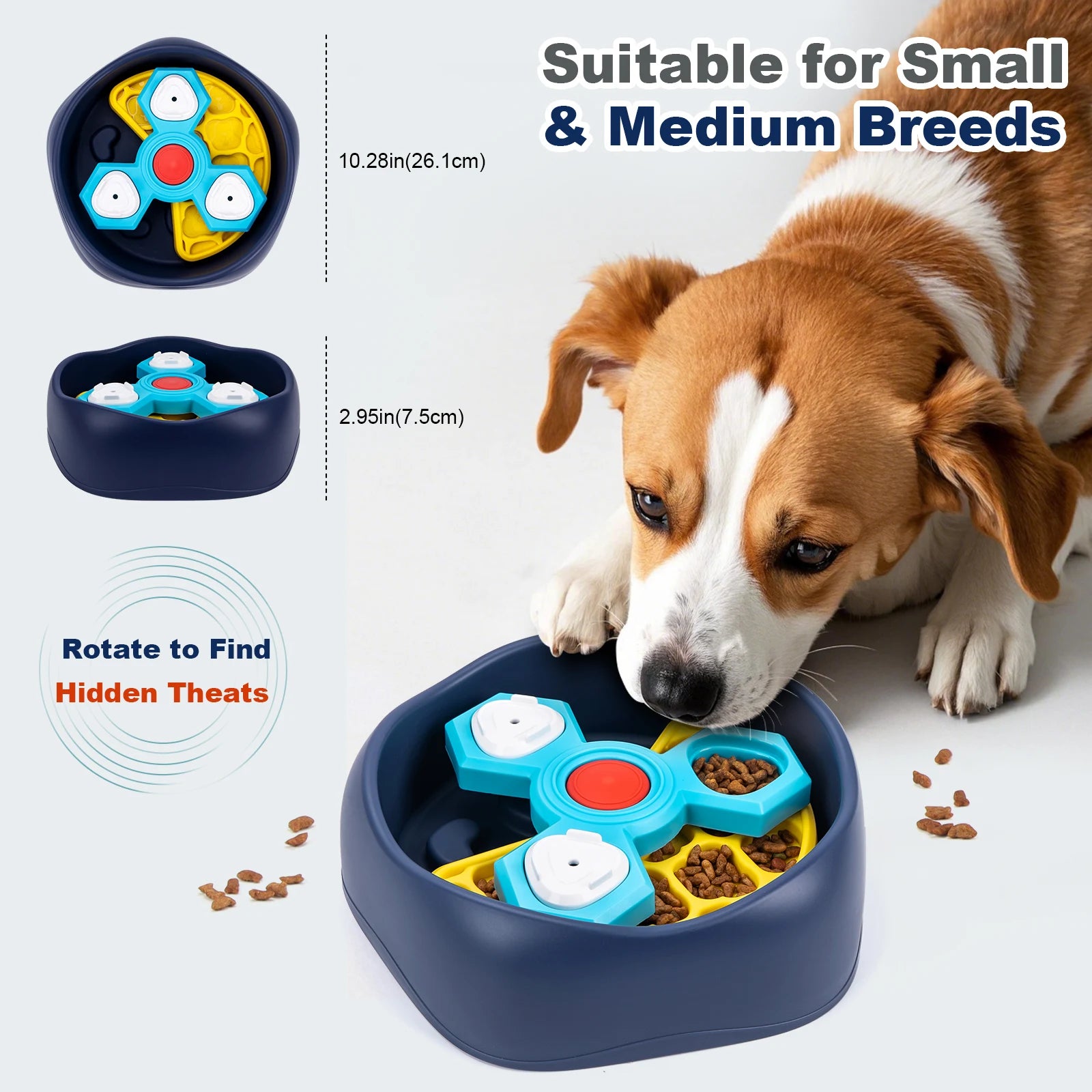 2-Layers Dog Puzzle Toys Slow Feeder Food Dispenser Interactive Increase Puppy IQ Anti-Choking Tableware Dog Licking Plates