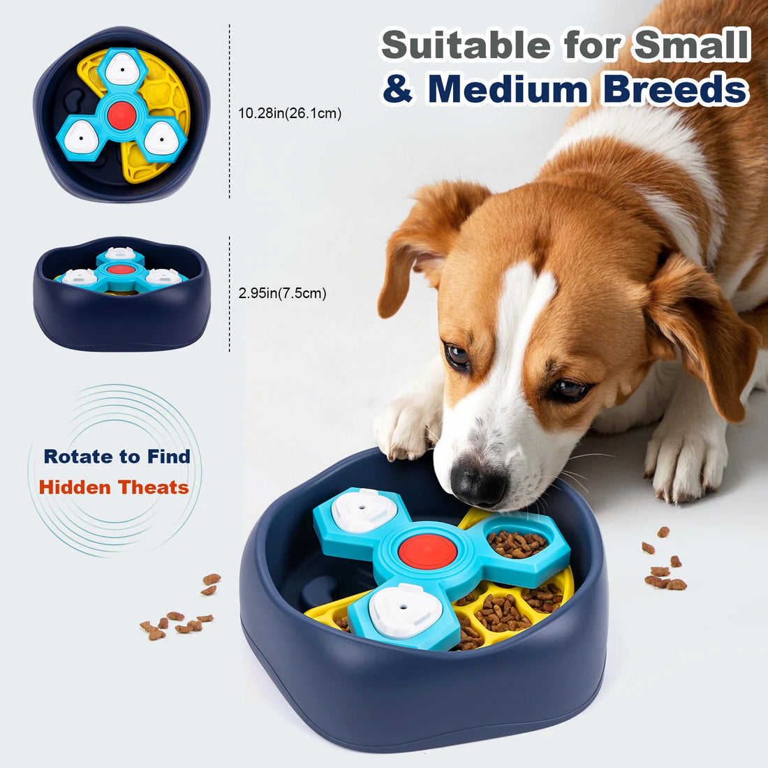 2-Layers Dog Puzzle Toys Slow Feeder Food Dispenser Interactive Increase Puppy IQ Anti-Choking Tableware Dog Licking Plates