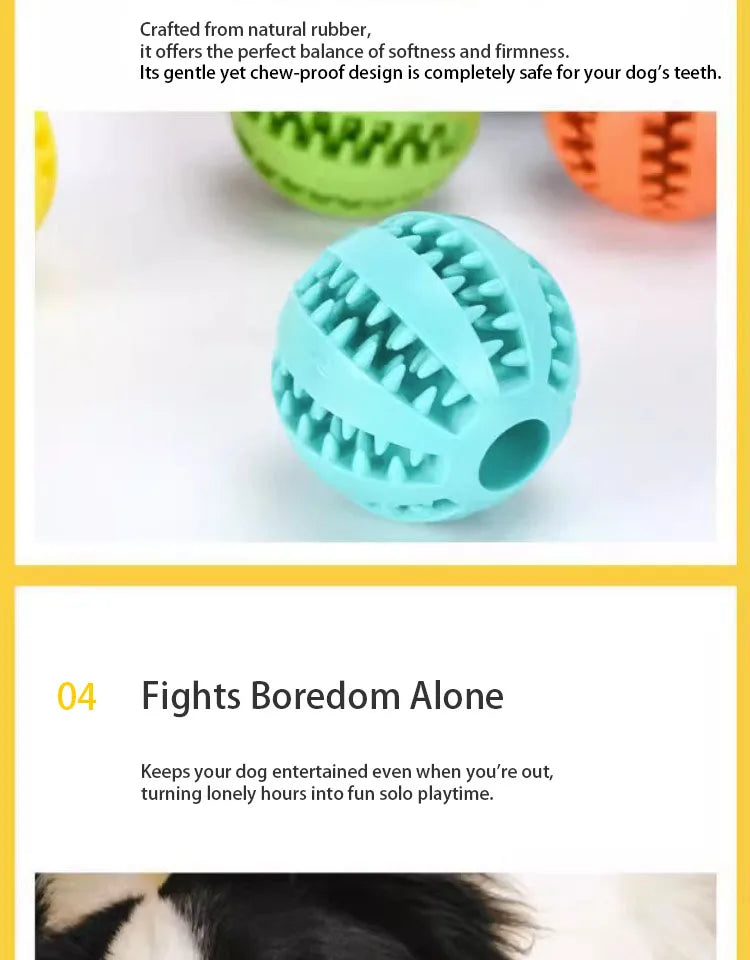 Dog Treat Toy Ball Dog Tooth Cleaning Toy Interactive Dog Toys Treat Dispensing Ball Dental Care Toy Cognitive dog toy Chew Toys