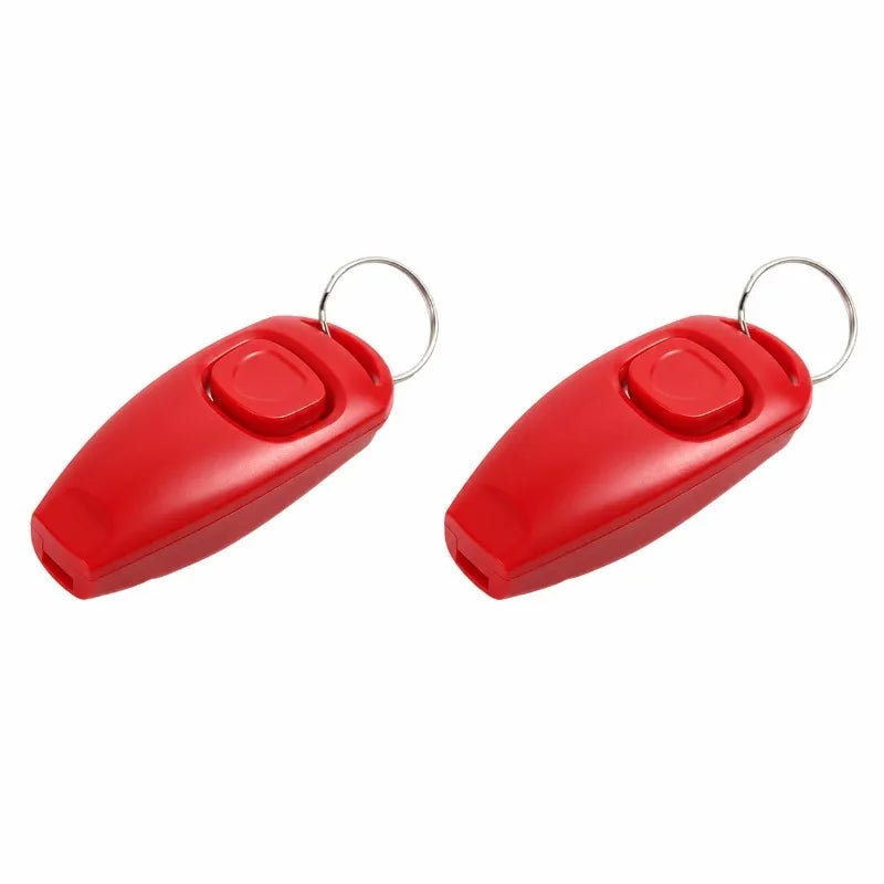 Pet Dog Training Clicker Whistle 2 in 1 with Wrist Strap Puppy Recall Obedience Tool for Outdoor Walking Command Training Signal