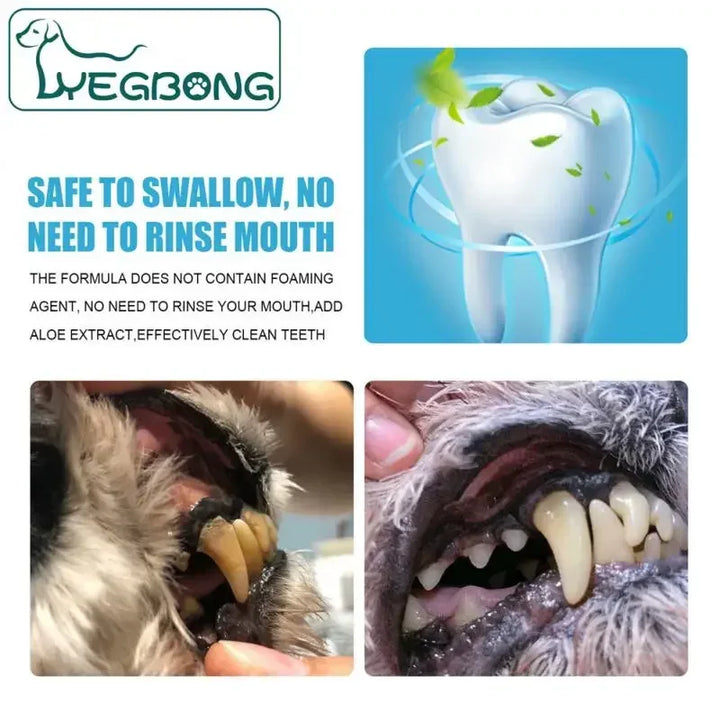 Pet Toothpaste for Dogs & Cats, Edible Oral Care, Fresh Breath, Tartar & Plaque Removal, Teeth Cleaning Pet Products