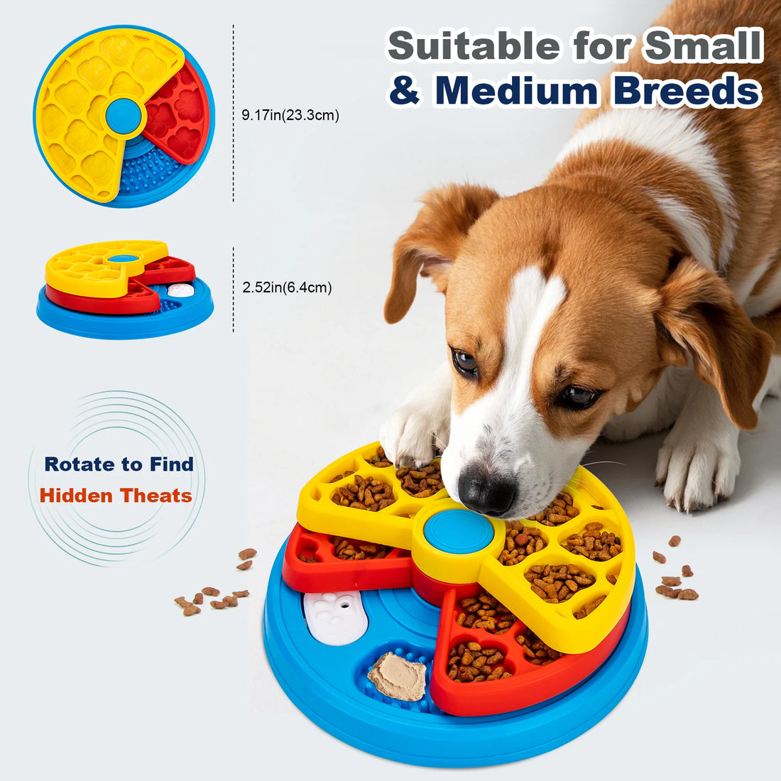 2-Layers Dog Puzzle Toys Slow Feeder Food Dispenser Interactive Increase Puppy IQ Anti-Choking Tableware Dog Licking Plates