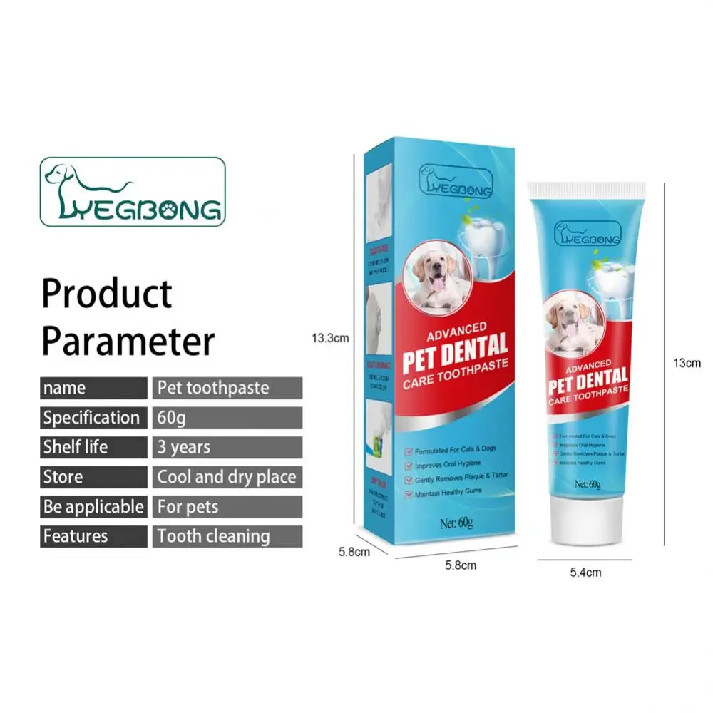 Pet Toothpaste for Dogs & Cats, Edible Oral Care, Fresh Breath, Tartar & Plaque Removal, Teeth Cleaning Pet Products
