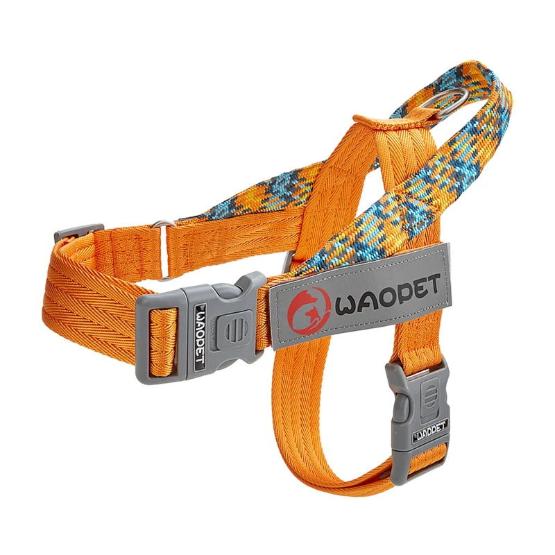 Walking Dog Harnesses For Heavy Medium Large Dogs Creative Design Flat Rope Durable Nylon Dog Rope No Pull Harness Pet Supplies