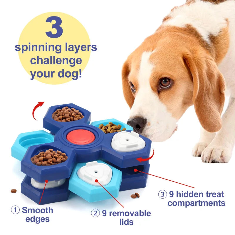 Dog Puzzle Toys Interactive Dog Training Slow Feeder Tray Anti‑Choking Boredom Relief Pet Feeding Supplies for Small Medium Dogs